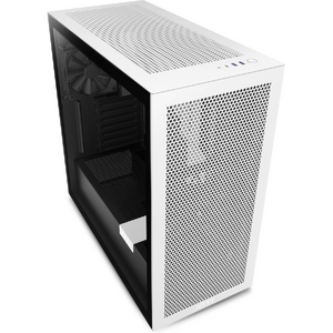 Carcasa NZXT H7 Flow, Matte White/Matte Black