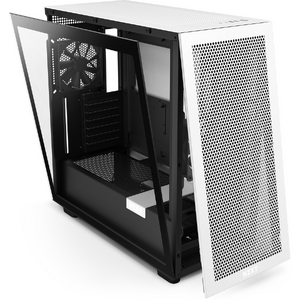 Carcasa NZXT H7 Flow, Matte White/Matte Black