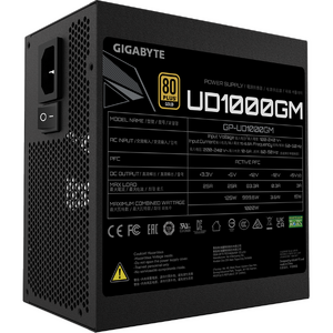 Sursa GIGABYTE UD1000GM, 1000 W, 80 Plus Gold, Full Modulara, Negru