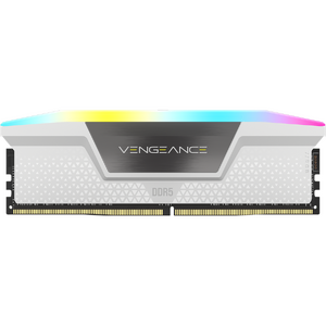 Corsair Memorie DDR5, 32GB, KIT 2x16GB, 6200MT/s, C36, 1.30V, XMP, Alb, RGB, VENGEANCE