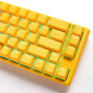 DUCKY One 3 Yellow SF Gaming Keyboard, Cherry MX Speed Silver, RGB LED, Layout US