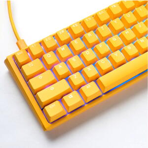DUCKY One 3 Yellow SF Gaming Keyboard, Cherry MX Silent Red, RGB LED, Layout US