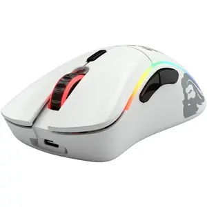 Glorious Mouse Gaming Model D- Wireless, Ultrausor 67g, Alb Mat