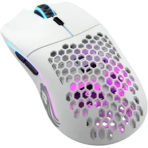 Glorious PC Gaming Race Mouse Model O- Wireless,19000 DPI, 65 grame, 6 butoane, Alb mat