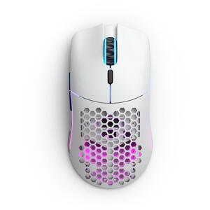 Glorious PC Gaming Race Mouse Model O- Wireless,19000 DPI, 65 grame, 6 butoane, Alb mat