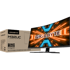 Monitor GIGABYTE M32UC Gaming, 31.5 inch, VA, UltraHD, 3840 x 2160, DisplayPort, HDMI, curbat 1500R, Boxe, KVM, 160 Hz, 1ms, Negru