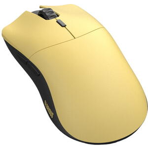 Glorious Mouse Gaming Model O Pro Wireless - Golden Panda - Forge, Ultrausor 55g, Galben mat