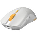 Mouse Gaming One PRO Wireless - Genos - Forge, Ultrausor 50g, Gri Mat/Galben