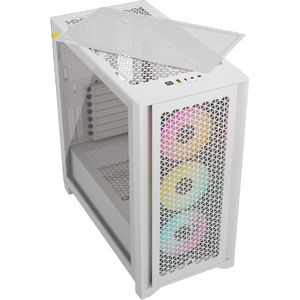 Carcasa Corsair iCUE 4000D RGB Airflow Mid-Tower, True White