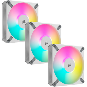 Ventilator Corsair AF120 Elite RGB, 120mm,alb, Triple Pack, cu Lighting Node Core