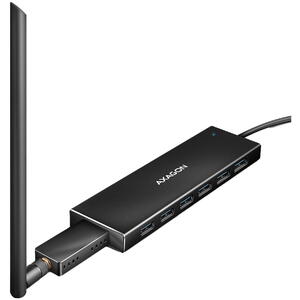 Hub AXAGON Hub USB HUE-F7C, USB-Hub, 7x USB 3.2 Gen 1, Cablu de 30 cm USB-C