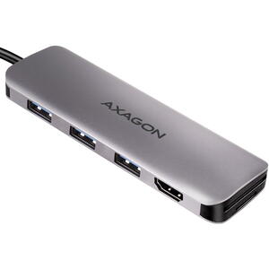 Hub AXAGON HMC-HCR3A USB-Hub, 3x USB-A + HDMI + SD/microSD, USB-C 3.2 Gen 1, 20 cm USB-C-Kabel