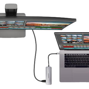 Hub AXAGON Hub USB HMC-HCR3A USB-Hub, 3x USB-A + HDMI + SD/microSD, USB-C 3.2 Gen 1, 20 cm USB-C-Kabel
