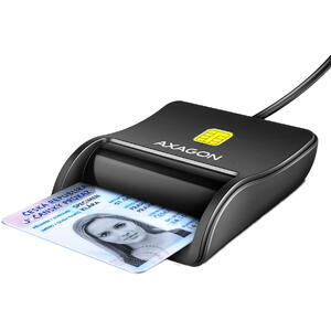 AXAGON Cititor de carduri Smart Card FlatReader CRE-SM3N, USB-A