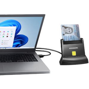 AXAGON CRE-SM4N, USB-A, Cititor de carduri, Smart Card StandReader