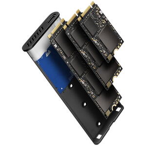 AXAGON Rack extern EEM2-SB2, USB-C 3.2, M.2 SSD, Negru