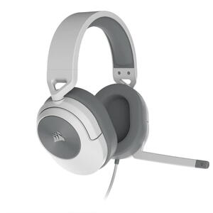 Corsair Casti Gaming, HS55 WIRELESS, Bluetooth, Dolby Audio 7.1, Alb