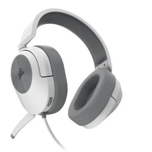 Corsair Casti Gaming, HS55 WIRELESS, Bluetooth, Dolby Audio 7.1, Alb