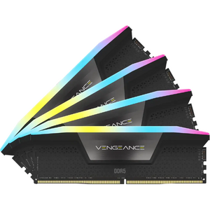 Corsair Memorie DDR5, 192GB, KIT 4x48GB, 5200MT/s, C38, 1.25V, XMP, Negru, RGB, VENGEANCE