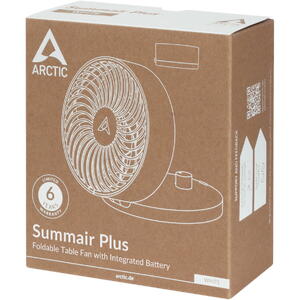 ARCTIC Summair Plus, alimentare USB-C, 600 - 3300 rpm, baterie 2800 mAh, Alb