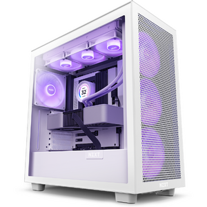 Carcasa NZXT H7 Flow RGB, Alb