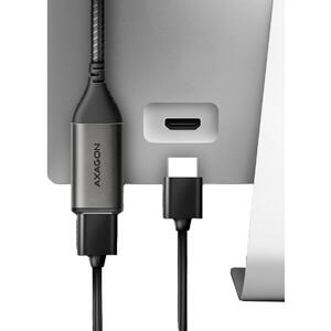 AXAGON cablu adaptor RVC-HI2M, USB-C la HDMI 2.0a, 4K/60Hz, 25 cm