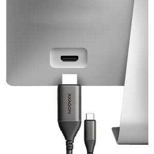 AXAGON cablu adaptor RVC-HI2MC, USB-C la HDMI 2.0a, 4K/60Hz, 180 cm