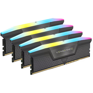 Corsair Vengeance RGB 64GB (4x16GB), DDR5, 5600MHz, CL36, 4x16GB, 1.25V AMD EXPO, Negru