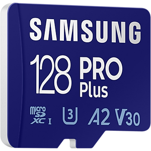 Samsung PRO Plus microSD (2021), 128 GB, U3, V30, A2, UHS-I, microSDXC