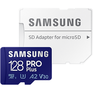 Samsung PRO Plus microSD (2021), 128 GB, U3, V30, A2, UHS-I, microSDXC