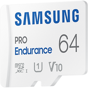 Samsung PRO Endurance microSD, 64 GB, U1, V10, Class 10, UHS-I, microSDXC