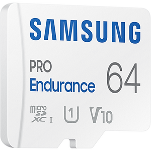 Samsung PRO Endurance microSD, 64 GB, U1, V10, Class 10, UHS-I, microSDXC