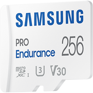 Samsung PRO Endurance microSD, 256 GB, U3, V30, Class 10, UHS-I, microSDXC