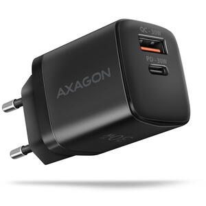 AXAGON Incarcator retea ACU-PQ30, PD 3.0, QC4+, 1x USB-C, 1x USB-A, 30 W, negru
