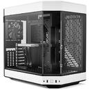 Y60, Premium ATX, 3 elemente sticla securizata, dual-chamber, riser PCIe inclus, Alb