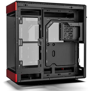 Carcasa HYTE Y60, Premium ATX, 3 elemente sticla securizata, dual-chamber, riser PCIe inclus, Rosu