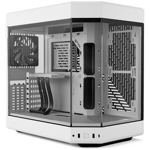 Carcasa HYTE Y60, Premium ATX, 3 elemente sticla securizata, dual-chamber, riser PCIe inclus, Alb total