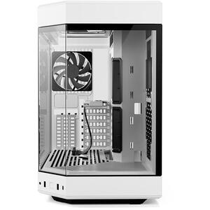 Carcasa HYTE Y60, Premium ATX, 3 elemente sticla securizata, dual-chamber, riser PCIe inclus, Alb total