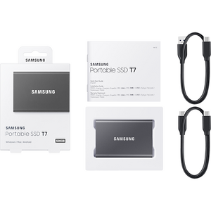 Samsung Portable SSD T7 500GB external USB 3.2 Gen 2 titan grey