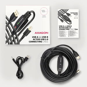 AXAGON ADR-210B, USB repeater, 10 m, USB-A - USB-B