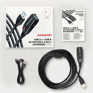 AXAGON ADR-305, USB 3.0 repeater, 5m, USB-A male - USB-A female