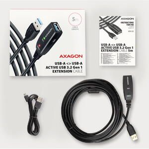 AXAGON Cablu de date ADR-305, USB 3.0 repeater, 5m, USB-A male - USB-A female