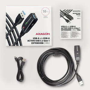AXAGON Cablu de date ADR-310, USB 3.0 repeater, 10m, USB-A male - USB-A female