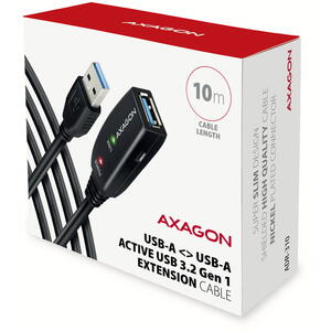 AXAGON Cablu de date ADR-310, USB 3.0 repeater, 10m, USB-A male - USB-A female