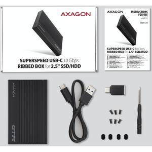 AXAGON Adaptor Extern EE25-GTR, USB-C 3.2 Gen 2 - 2.5 inch SATA SSD/HDD