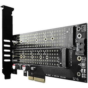 AXAGON Adaptor Intern PCEM2-D, PCI-E 3.0 4x - DUAL M.2 SSD (NVMe + SATA), Voltaj Dual, SSD pana la 110 mm Resigilat/Reparat