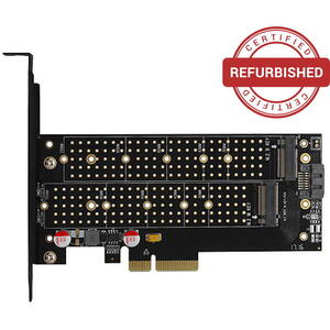 AXAGON Adaptor Intern PCEM2-D, PCI-E 3.0 4x - DUAL M.2 SSD (NVMe + SATA), Voltaj Dual, SSD pana la 110 mm Resigilat/Reparat