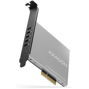 AXAGON Adaptor Intern PCEM2-NC, PCI-E 3.0 4x - M.2 SSD NVMe, Suport SSD pana la 80 mm + Cooler Pasiv Resigilat/Reparat