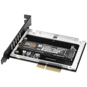 AXAGON Adaptor Intern PCEM2-NC, PCI-E 3.0 4x - M.2 SSD NVMe, Suport SSD pana la 80 mm + Cooler Pasiv Resigilat/Reparat