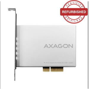 AXAGON Adaptor Intern PCEM2-NC, PCI-E 3.0 4x - M.2 SSD NVMe, Suport SSD pana la 80 mm + Cooler Pasiv Resigilat/Reparat